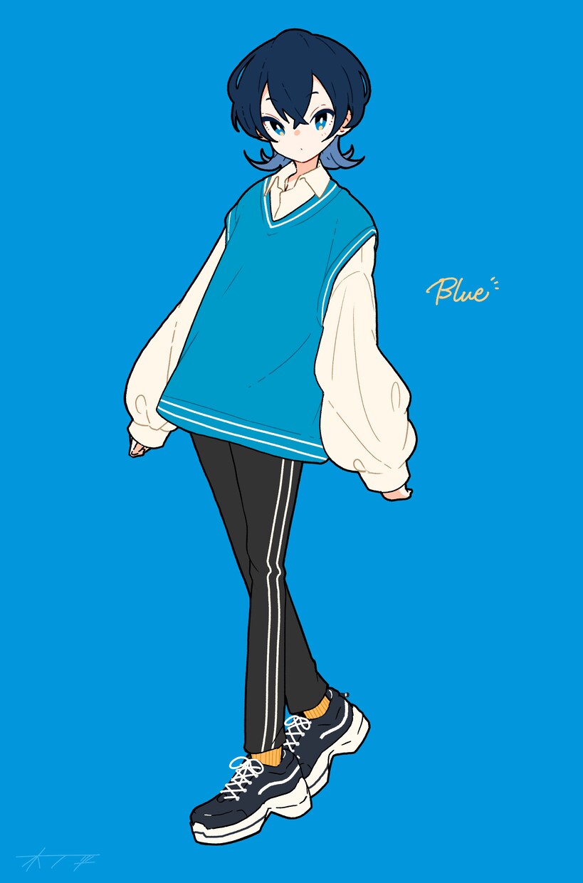 シンプルでかわいい人物のイラスト描きます アイコンやグッズなどに使えるポップな雰囲気のイラストです イメージ2