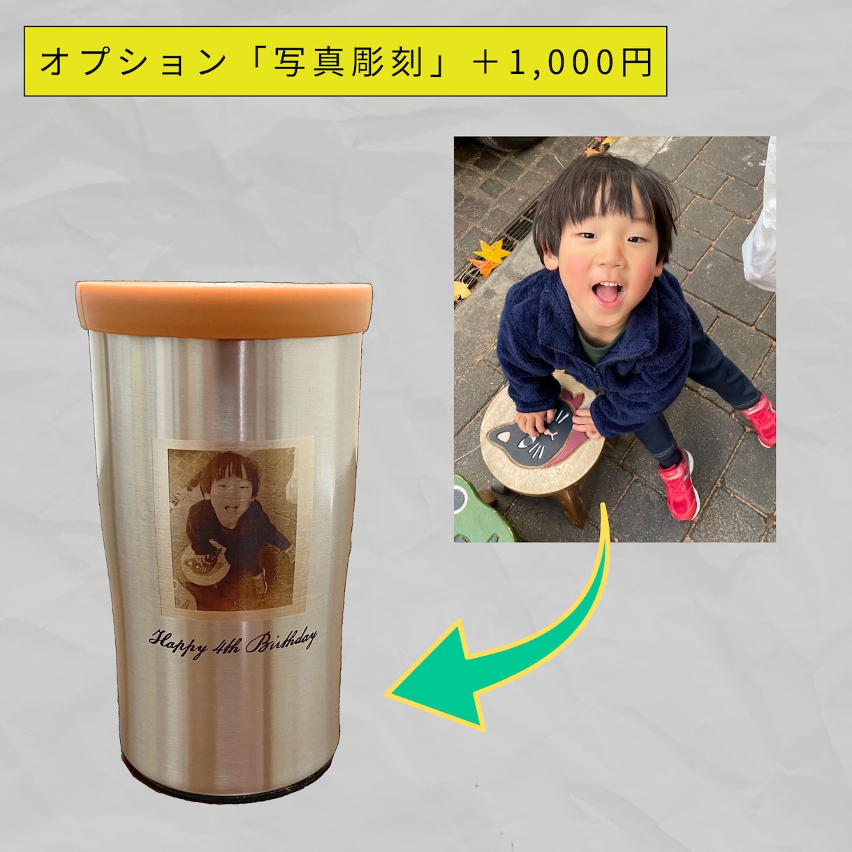レーザー加工でオリジナルタンブラーを製作します あなたのお好きな画像をタンブラーに彫刻します イメージ3
