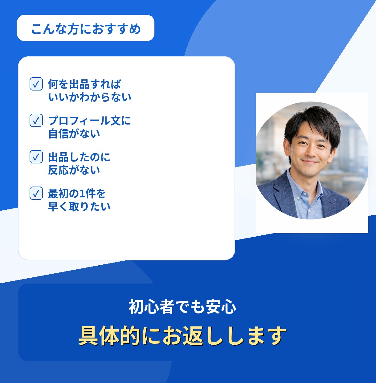 初心者向け｜初受注までの出品設計をサポートします プロフィール・タイトル・本文・価格設定を実践向けに整理します イメージ3