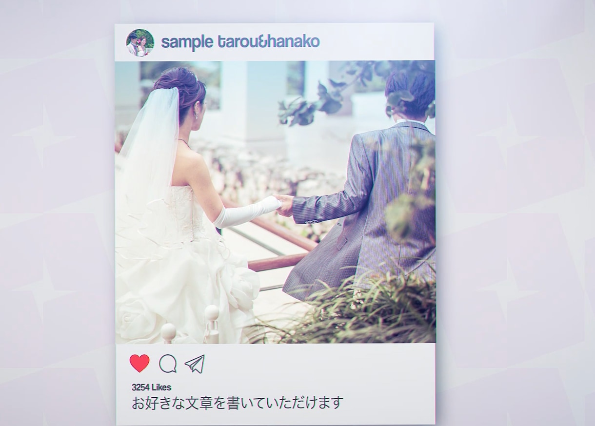 インスタ風結婚式プロフィール紹介動画作成致します インスタ風のお洒落な結婚式プロフィール動画を格安提供 イメージ2