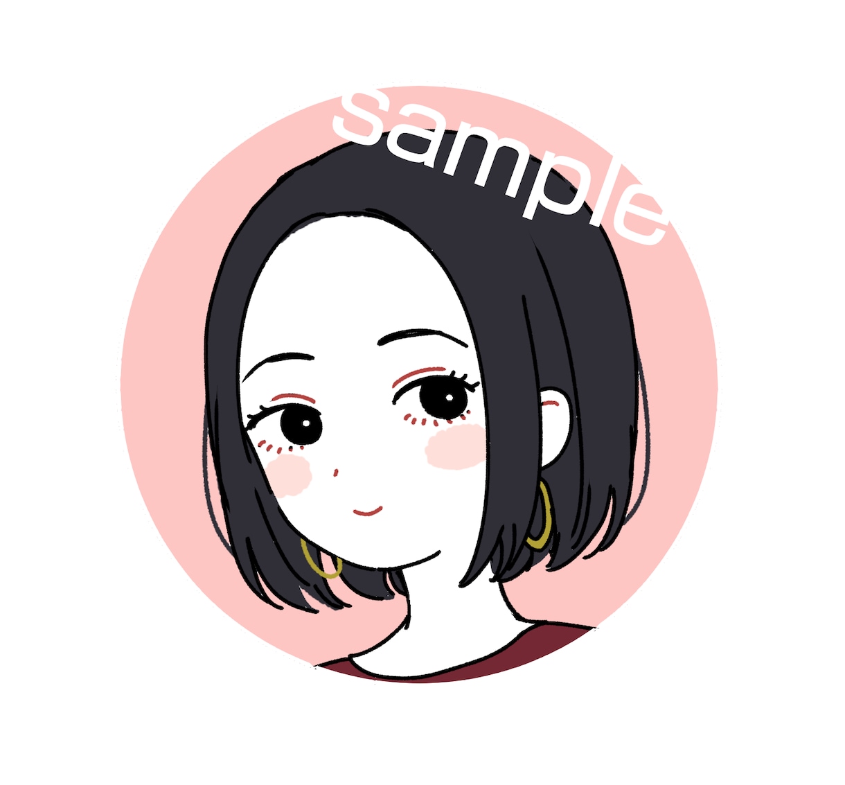 ポップで大人かわいいアイコン作成します SNSやLINEなどにどうぞ。商用でもお使いいただけます。 イメージ3