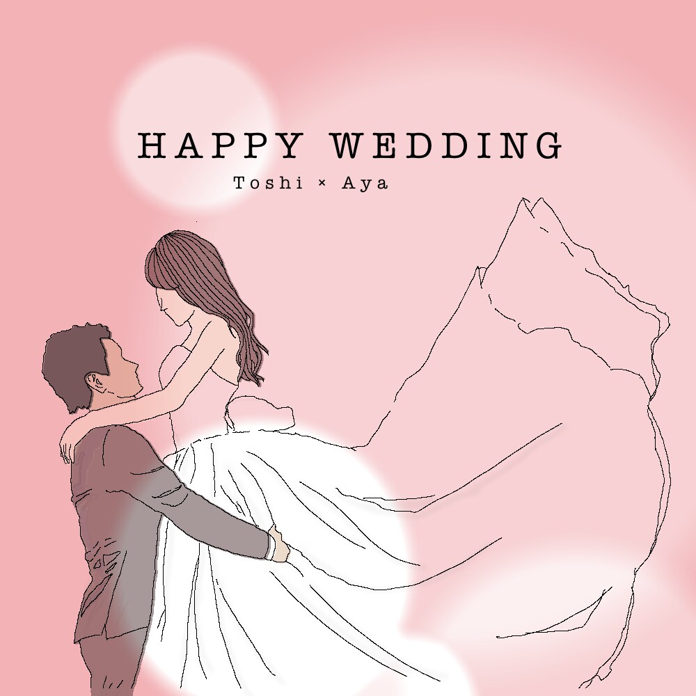 結婚式、記念日大切な瞬間をお洒落な線画描きます 一生に一度のゲストを迎える空間に素敵な思い出を。 イメージ3