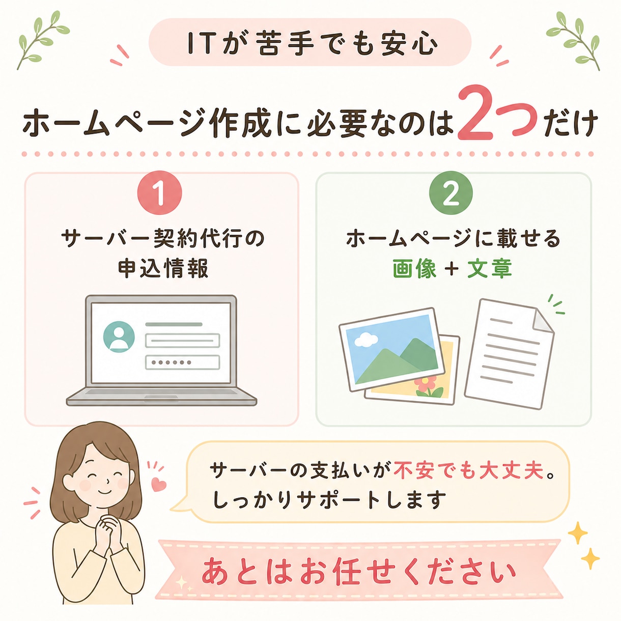 累計300件超！ココナラ最安でホームページ作ります サーバー・ドメイン取得も代行｜出品者ランク最高位プラチナ維持 イメージ8