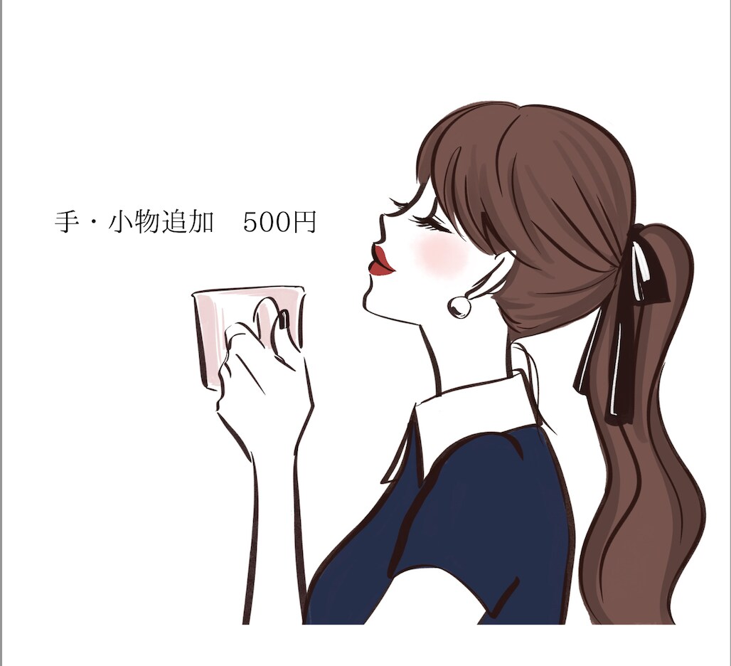 商用利用OK！おしゃれな横顔イラスト作成します 即日対応♩心を込めて描きます♪ イメージ2