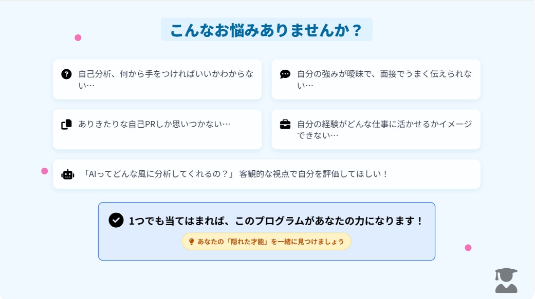 就活　ガクチカ　あなたの隠れた才能を発見します AI×専門家で隠れた才能を言語化　自己分析レポート作成 イメージ2