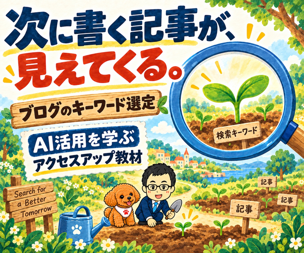 AIでブログのキーワード選定を教えます アクセスアップ教材｜Codex／Claude Code イメージ1