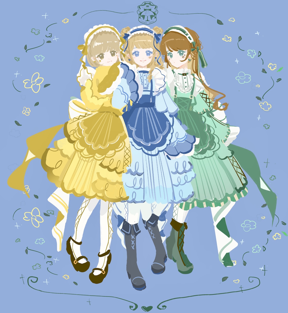 線画なし！女の子等身イラスト描きます ロリータ、ゴシック等可愛い服をきた女の子の衣装デザインも！ イメージ7