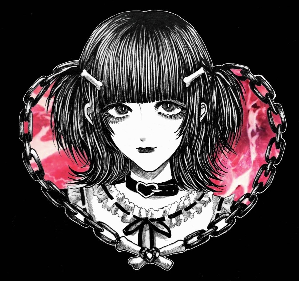 病みかわいい似顔絵イラストを描きます バストアップ、顔アップの似顔絵イラストを制作します！ イメージ2
