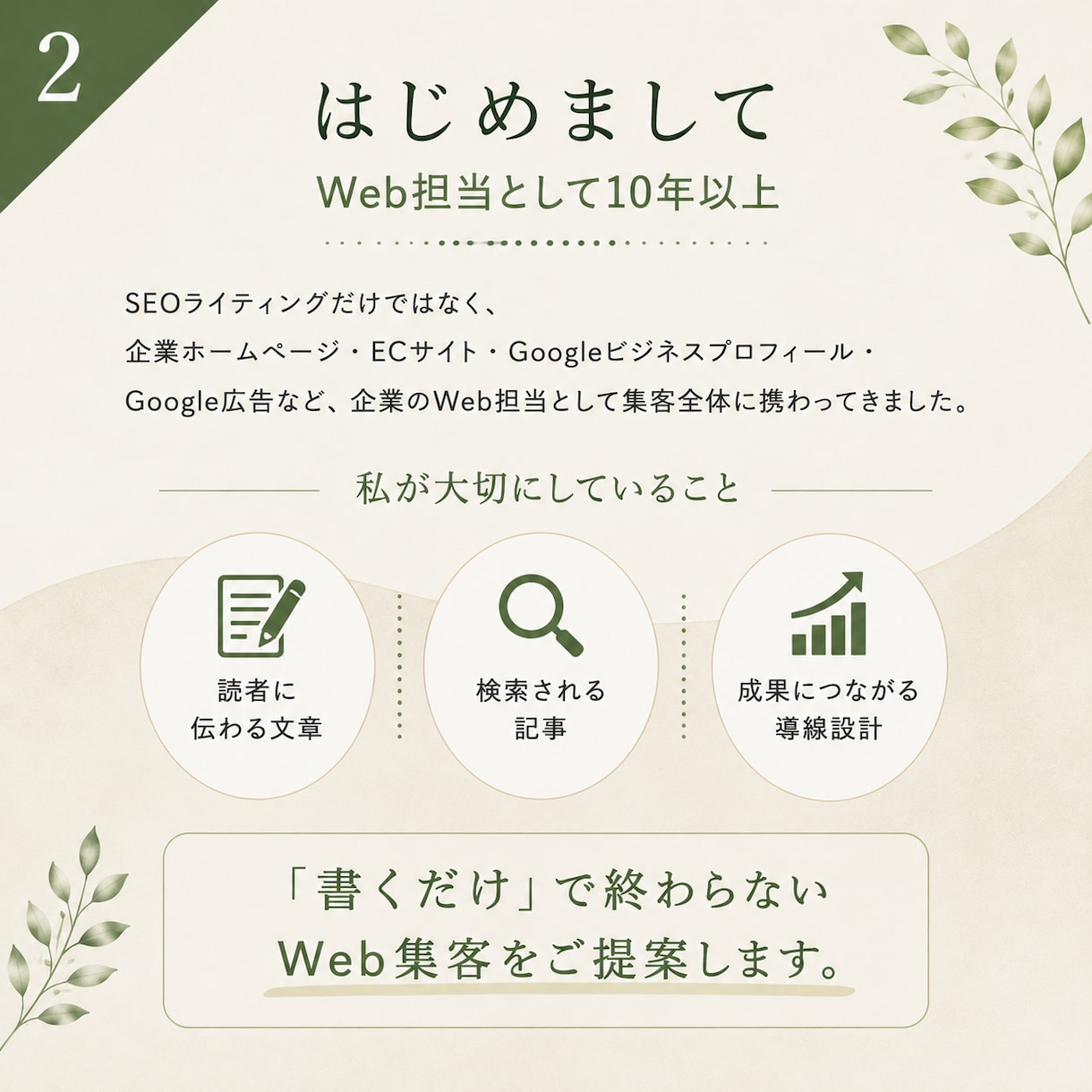 SEO歴10年以上が記事を執筆します Googleにも評価される記事制作｜リライト・構成作成も対応 イメージ2