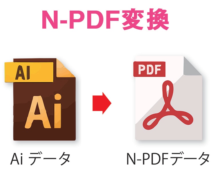 AIデータからN-PDFデータにします 【入稿データ、N-PDF変換でお困りの方へ】 イメージ1