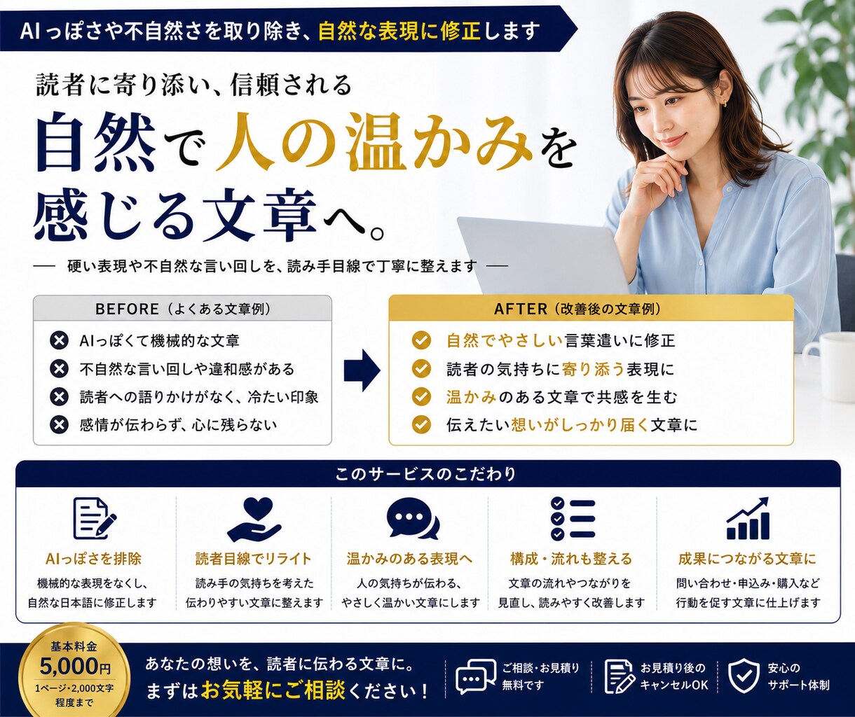 ホームページの文章を読みやすく改善します 伝わりにくい文章を整理しサービスの魅力を伝えます イメージ5
