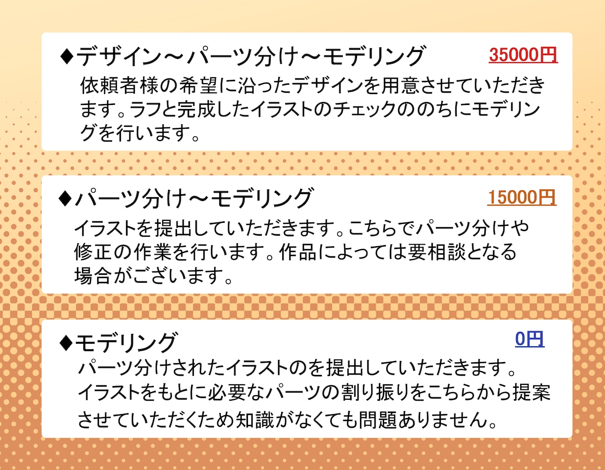 Vtuberのキャラデザからモデリングまで承ります 高可動域と滑らかな物理演算をご希望のお値段で イメージ3
