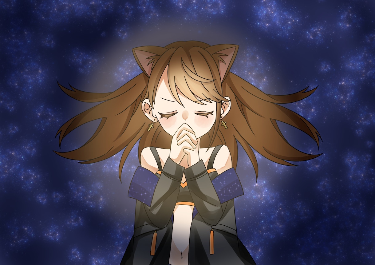 VTuberデビューのキャラクターデザイン描きます 先輩VTuberの活躍をみて、自分も初めて見たいを叶えます！ イメージ1