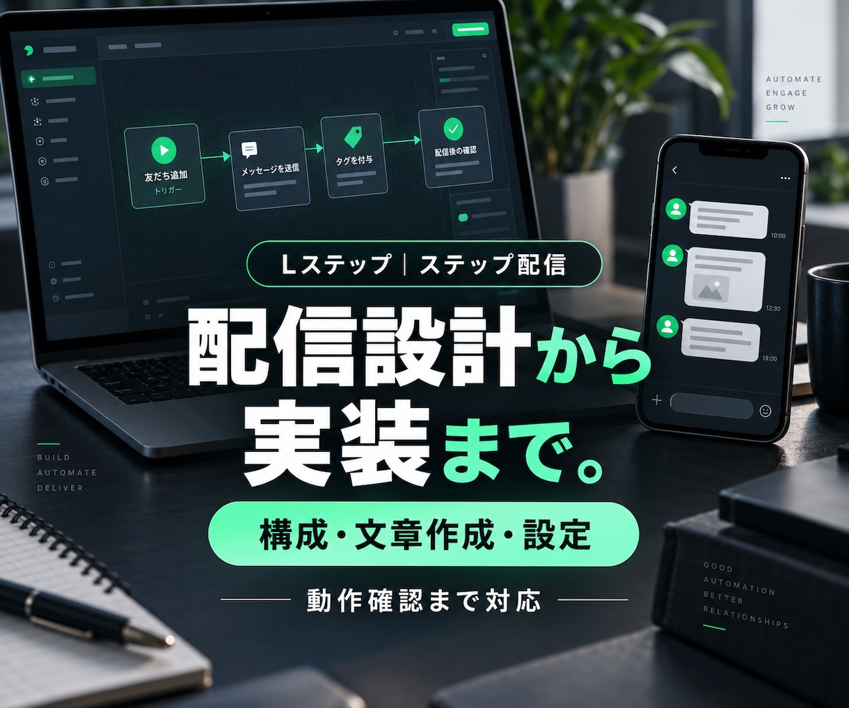Lステップのステップ配信を設定・動作確認します 「何を送ればいい？」から相談OK。動作確認まで対応します イメージ1