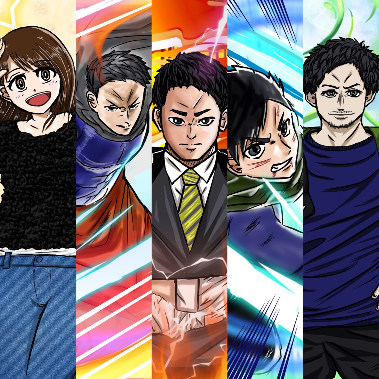 遊び心満載★あなたをキャラクター化します 世界に1人しかいない貴方を二次元で表現します! イメージ1