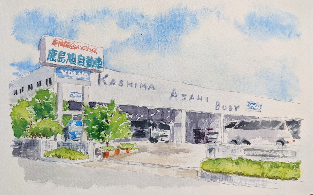 手描き！水彩画で建物や街並み・景色を描きます 旅行先の景色や思い出の場所をイラストで表現します！ イメージ3