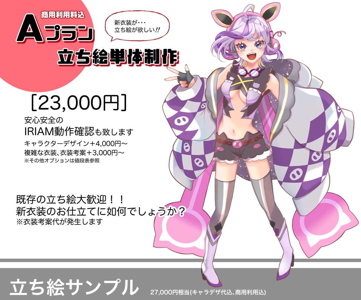 あなたの脳内キャラ…具現化します IRIAM動作確認◎表情差分、SDキャラとのセット商品!! イメージ2