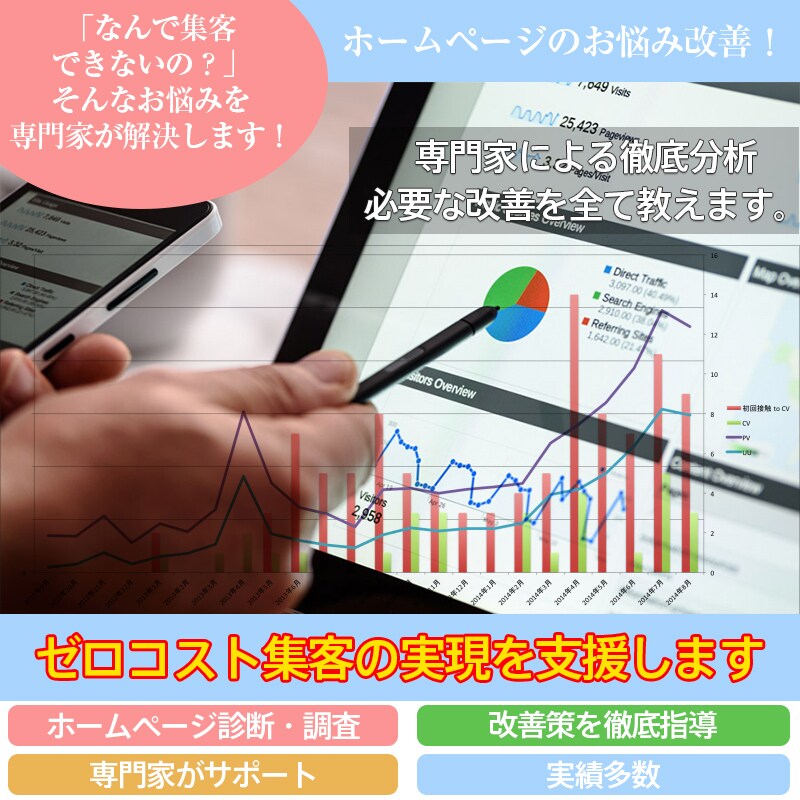 集客向上のためのホームページ診断をします どうすれば集客効果が高まるか診断・調査致します イメージ1