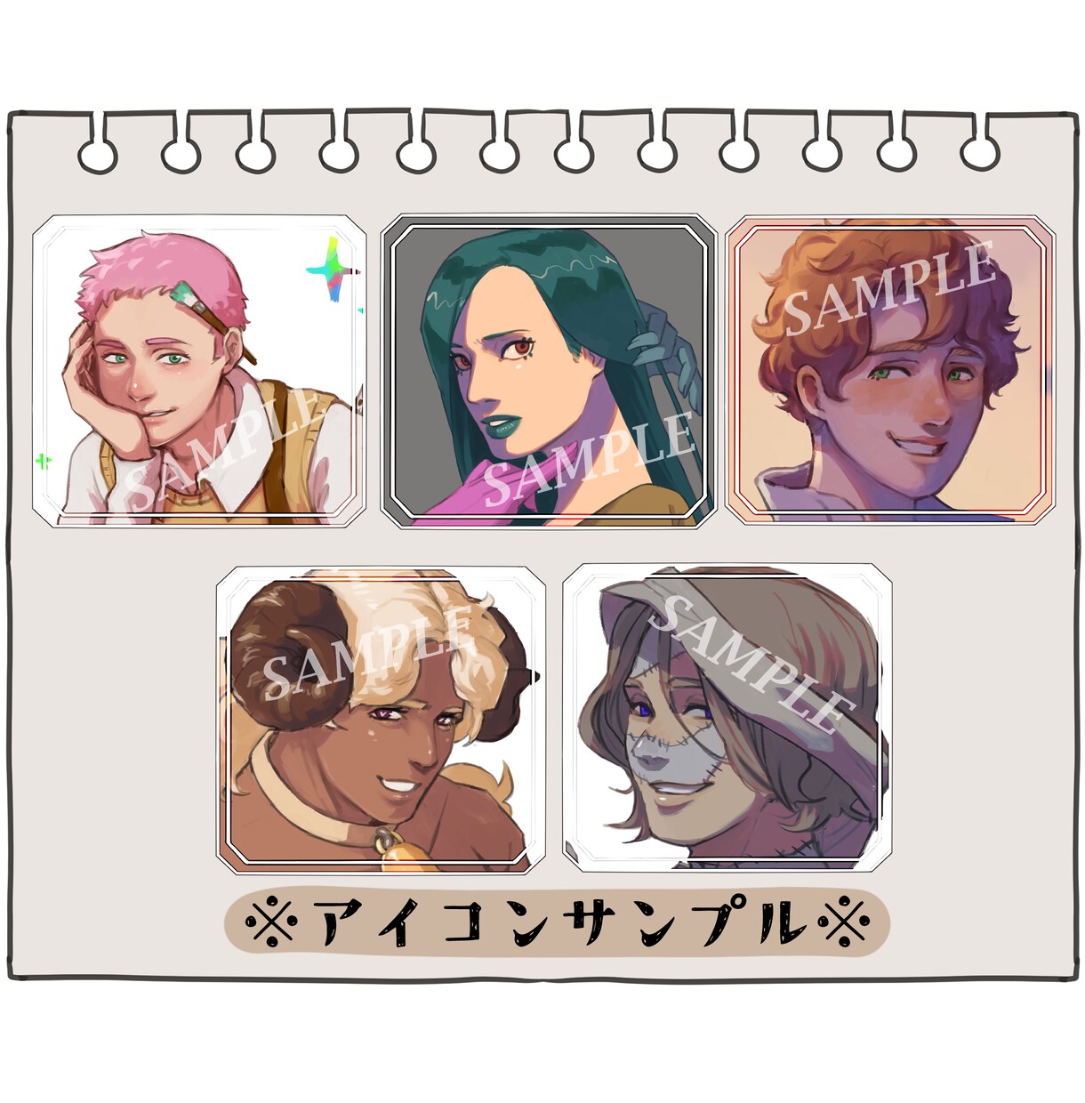 厚塗りイラストのアイコン＆立ち絵を提供します SNSアイコン/TRPG/IRIAM/ゲームの立ち絵など！ イメージ5