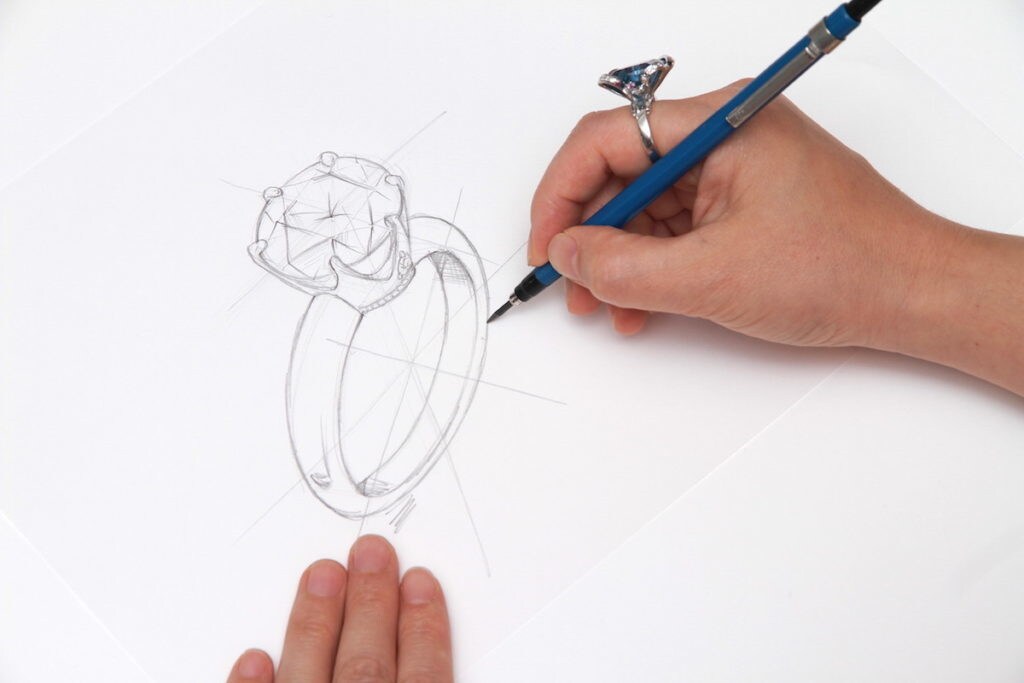 商用利用　ジュエリーデザインスケッチ画お描きします シンプルなデザインでも魅力的に表現します！ イメージ1