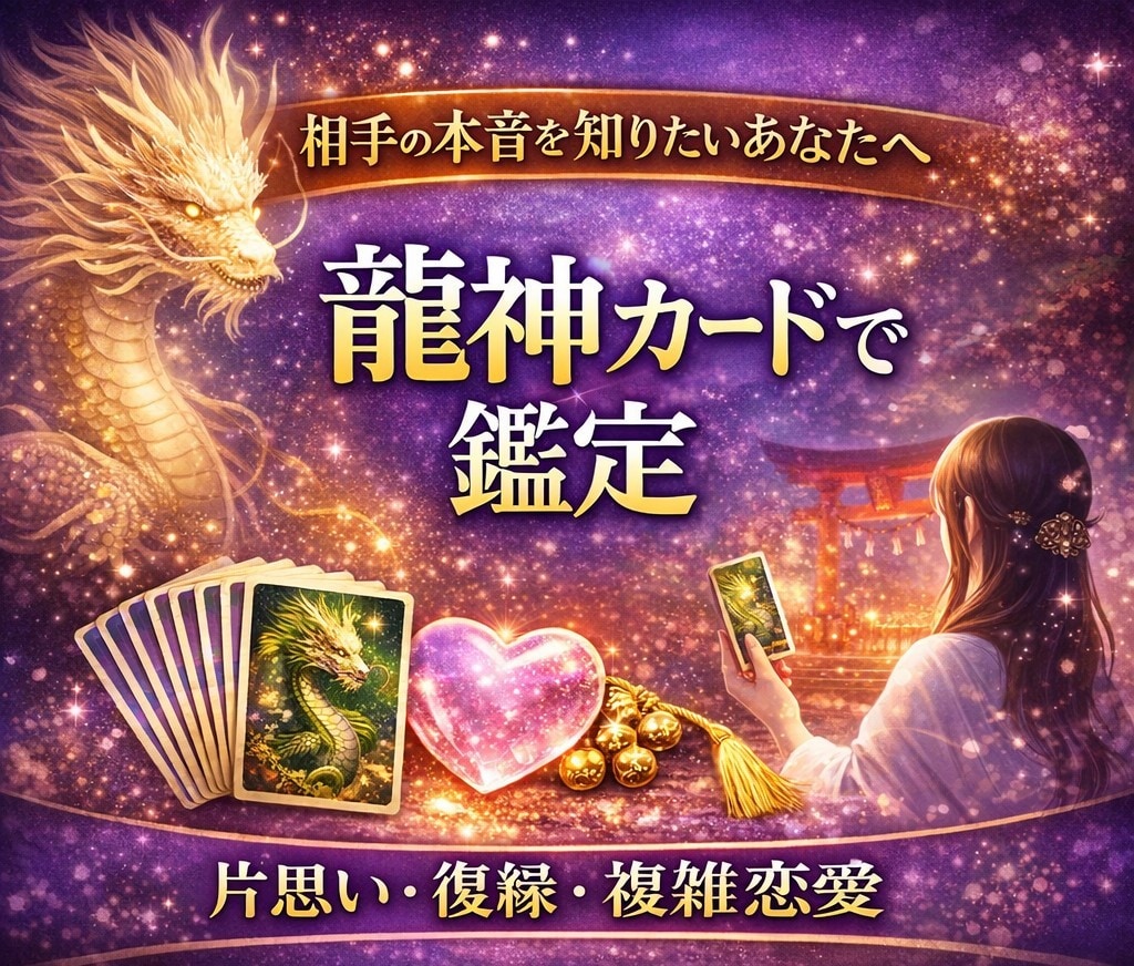 龍神カードであの人の本当の気持ちを占います 片思い・復縁・恋の悩みを神託リーディングします イメージ1