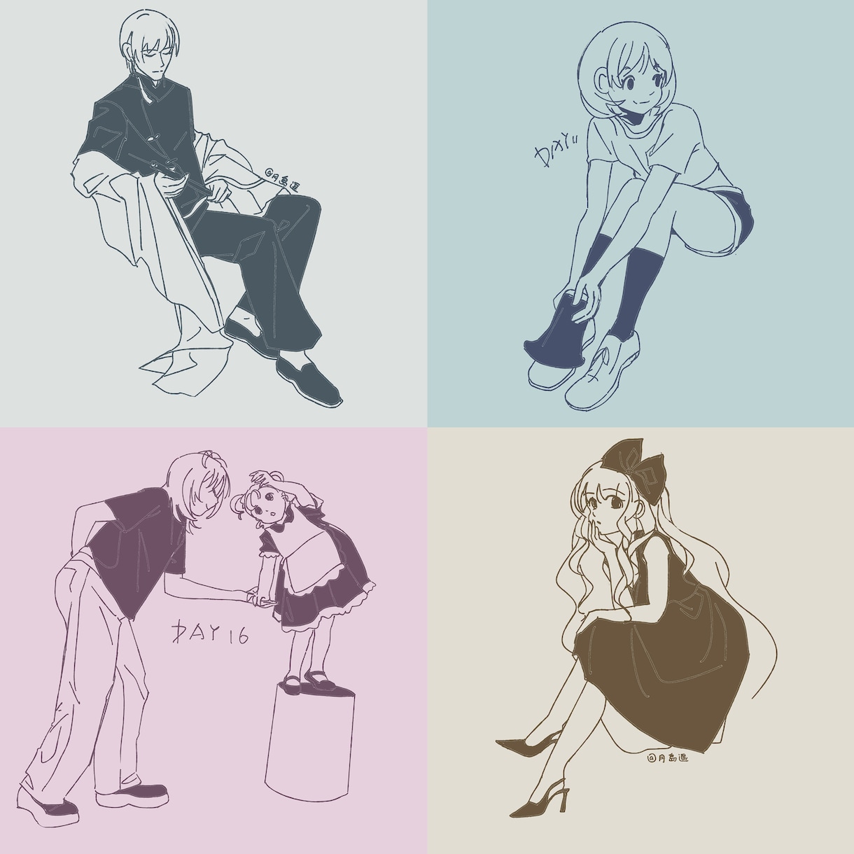 最短一日！挿絵・立ち絵・アイコン・線画を描きます SNSで使える立ち絵、グッズ用イラスト等を描いております。 イメージ2