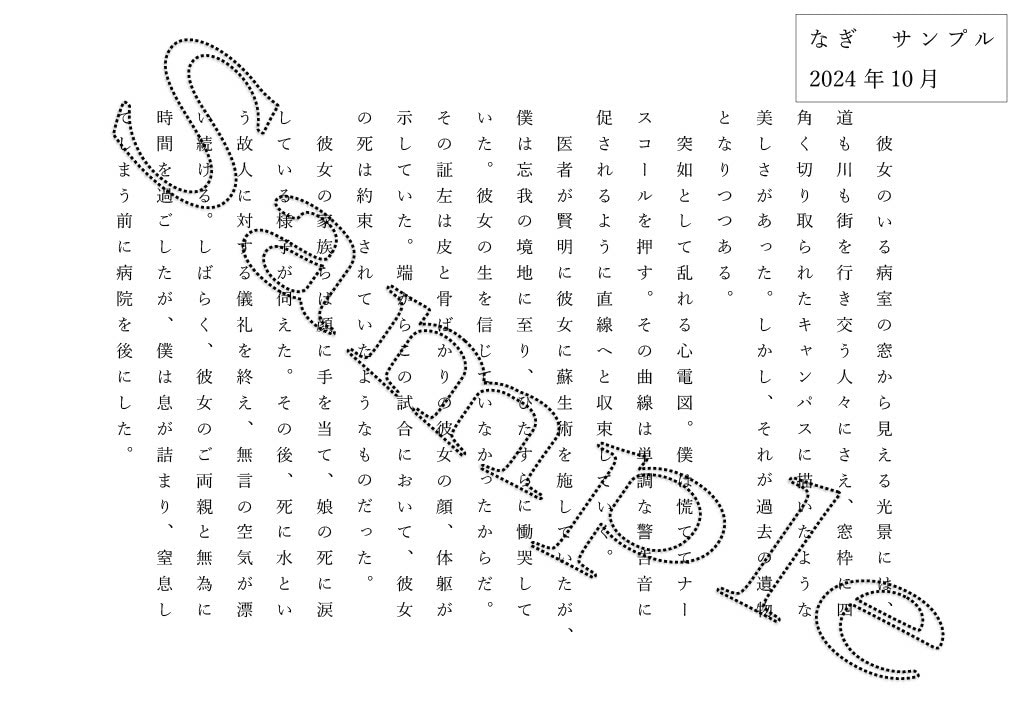 あなたが考えた物語を綺麗な日本語で綴ります シナリオライターが1文字2円（条件付き1円）で対応 イメージ4