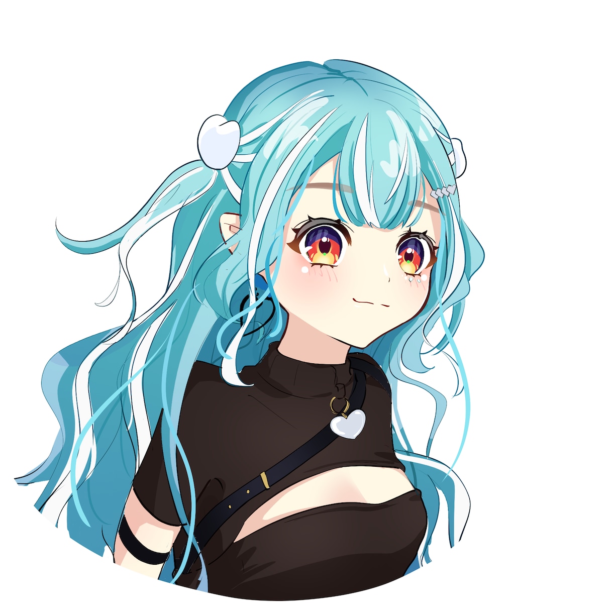 落書き描きます イメージのような肩上構図のイラストを描きます。 イメージ1