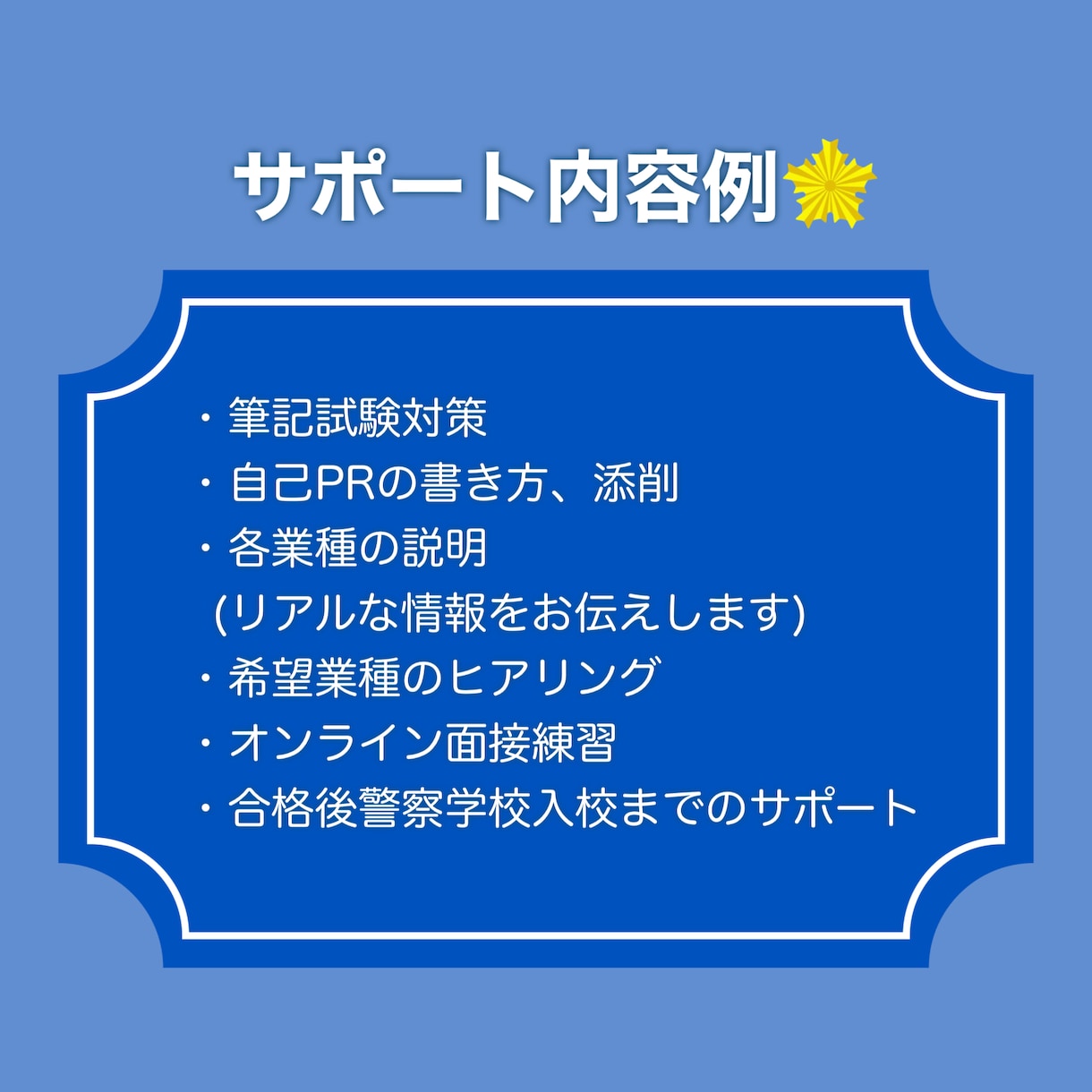 警察官を目指す方限定！合格を全力サポートします 【実績多数】元白バイ警官が筆記、面接、警察学校のコツまで伝授 イメージ2
