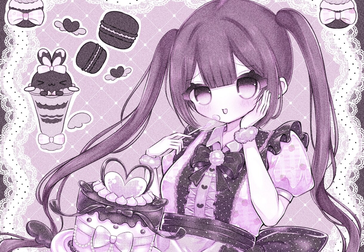 甘くて可愛い量産イラスト描きます 甘ふわシンドローム量産♡甘かわいいをお届けします イメージ5