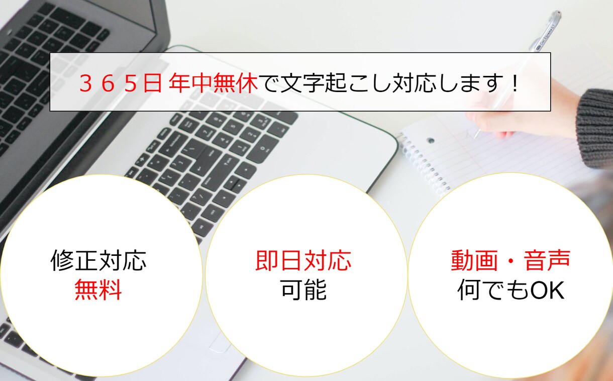 1分５0円で何でも文字起こし承ります 親切・迅速・丁寧がモットーです。 イメージ1