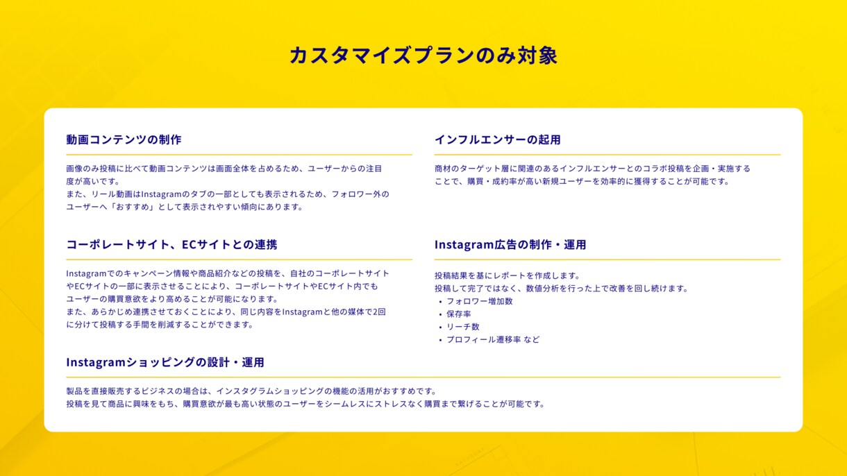 Instagram運用代行で「新規顧客獲得」します SNS集客のプロが、結果に繋がる運用をサポートします！ イメージ10