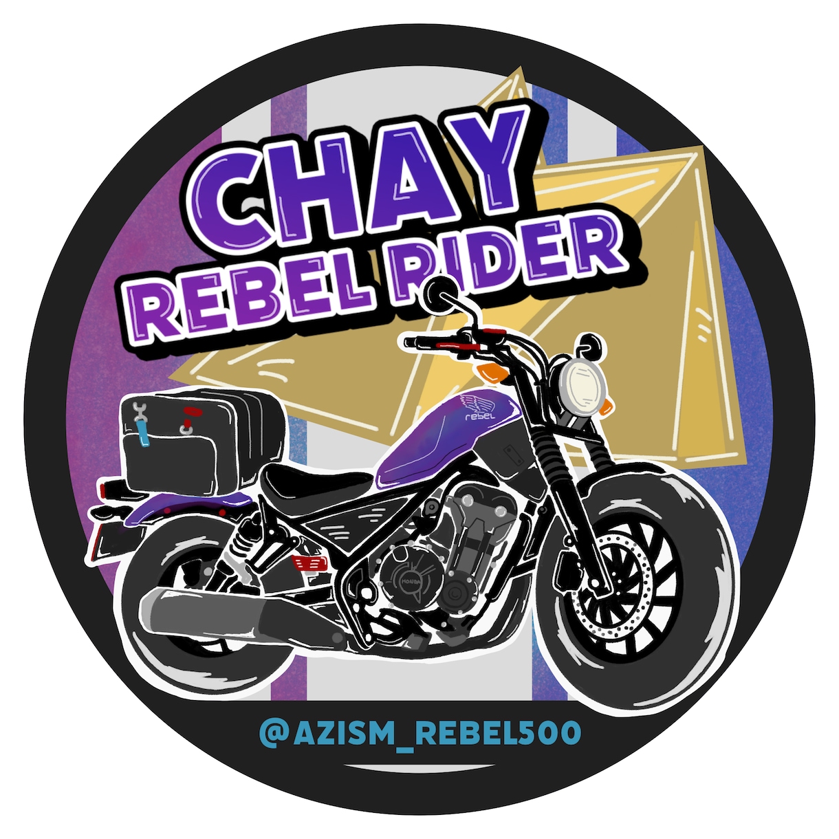 バイクステッカーやSNSアイコン用デザイン描きます 特徴を活かしたデザインであなたの愛車を愛を込めて描きます！ イメージ7