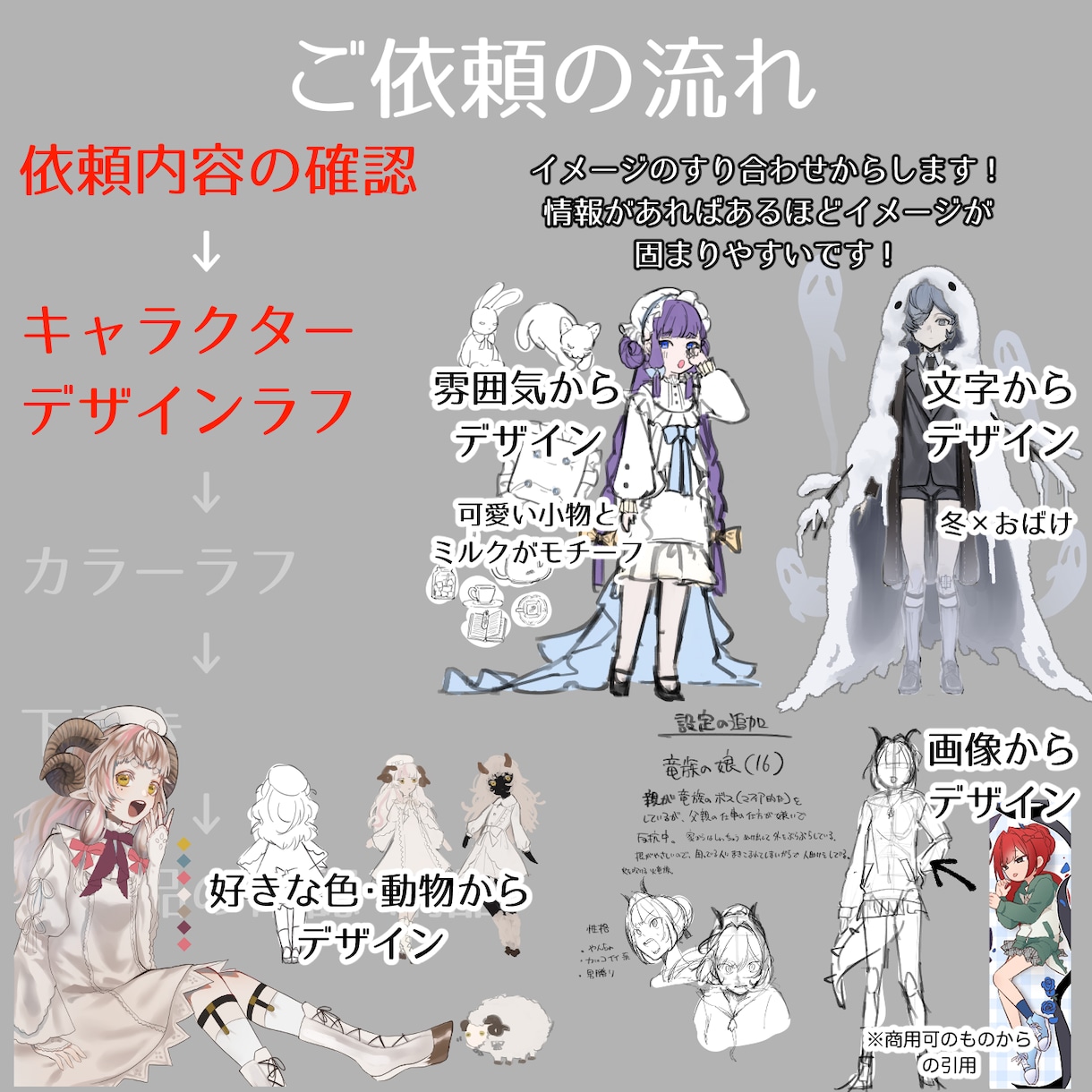 全身立ち絵イラスト制作します TRPG、ゲームなどキャラクターの全身立ち絵イラスト イメージ4