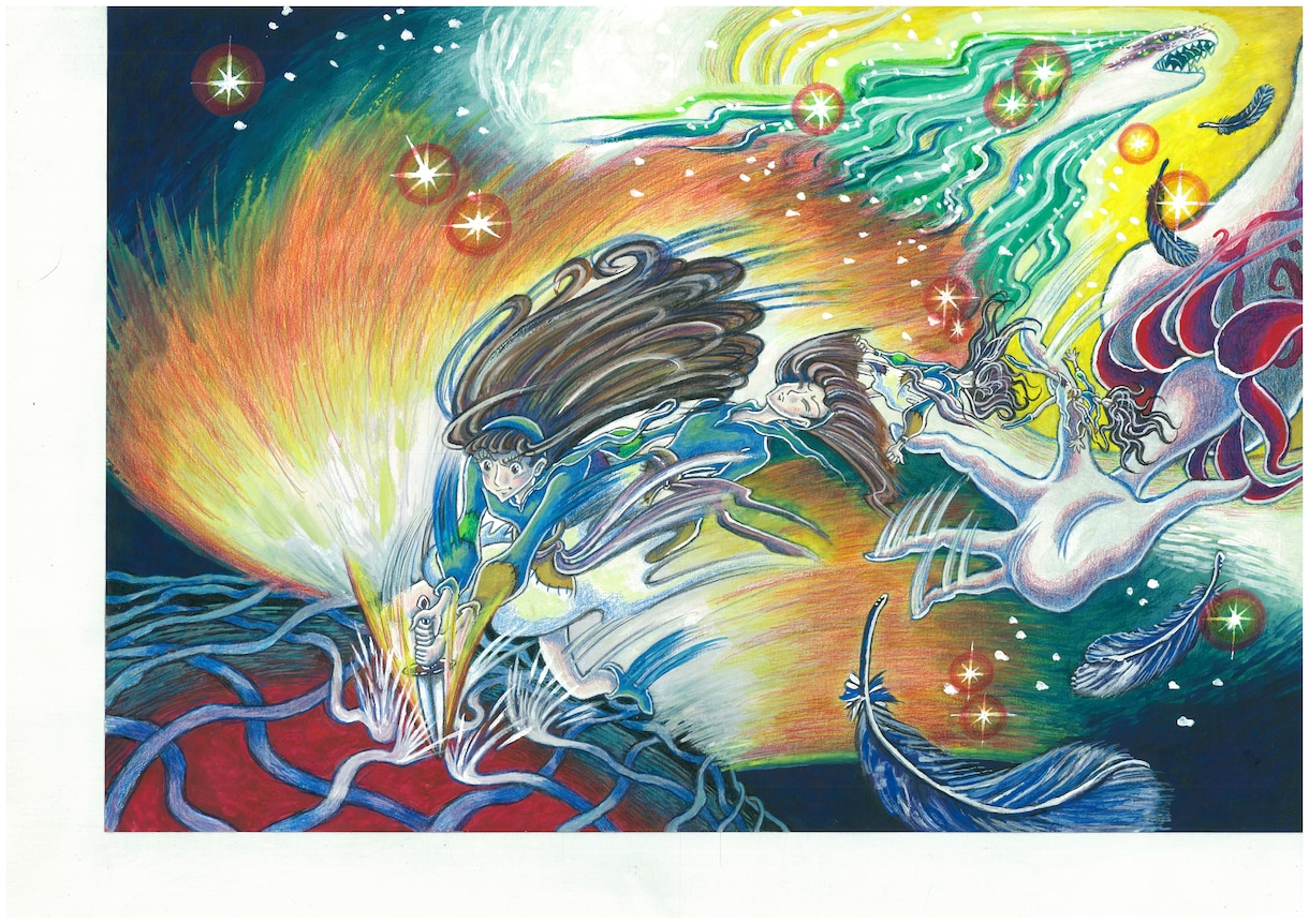 物語の世界にぐっと引き込むファンタジー挿絵描きます 臨場感満点の一枚絵はコンセプトアートや商品ジャケットにも!! イメージ5