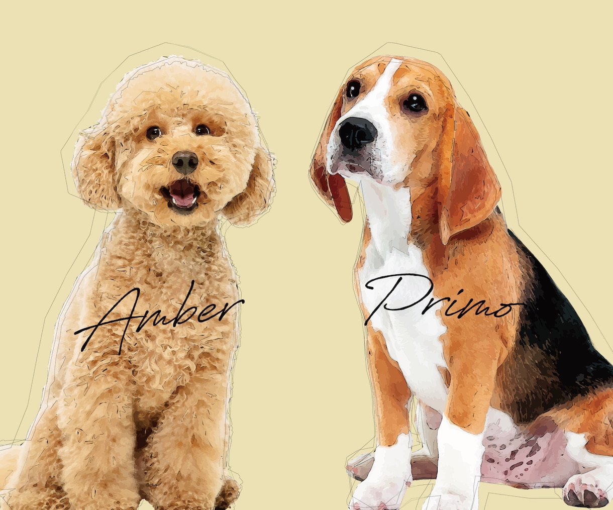 写真を元にペットイラスト似顔絵を作成します 愛犬・愛猫・など愛するわが子をデジタルイラストにしませんか？ イメージ1