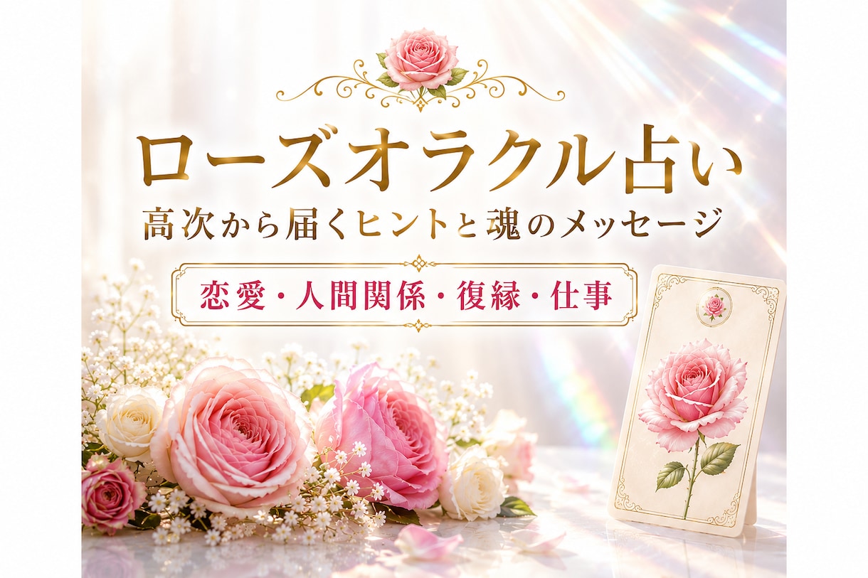ローズオラクルカードで占います 〜心の迷いをほどき、本当の答えへ〜 イメージ1