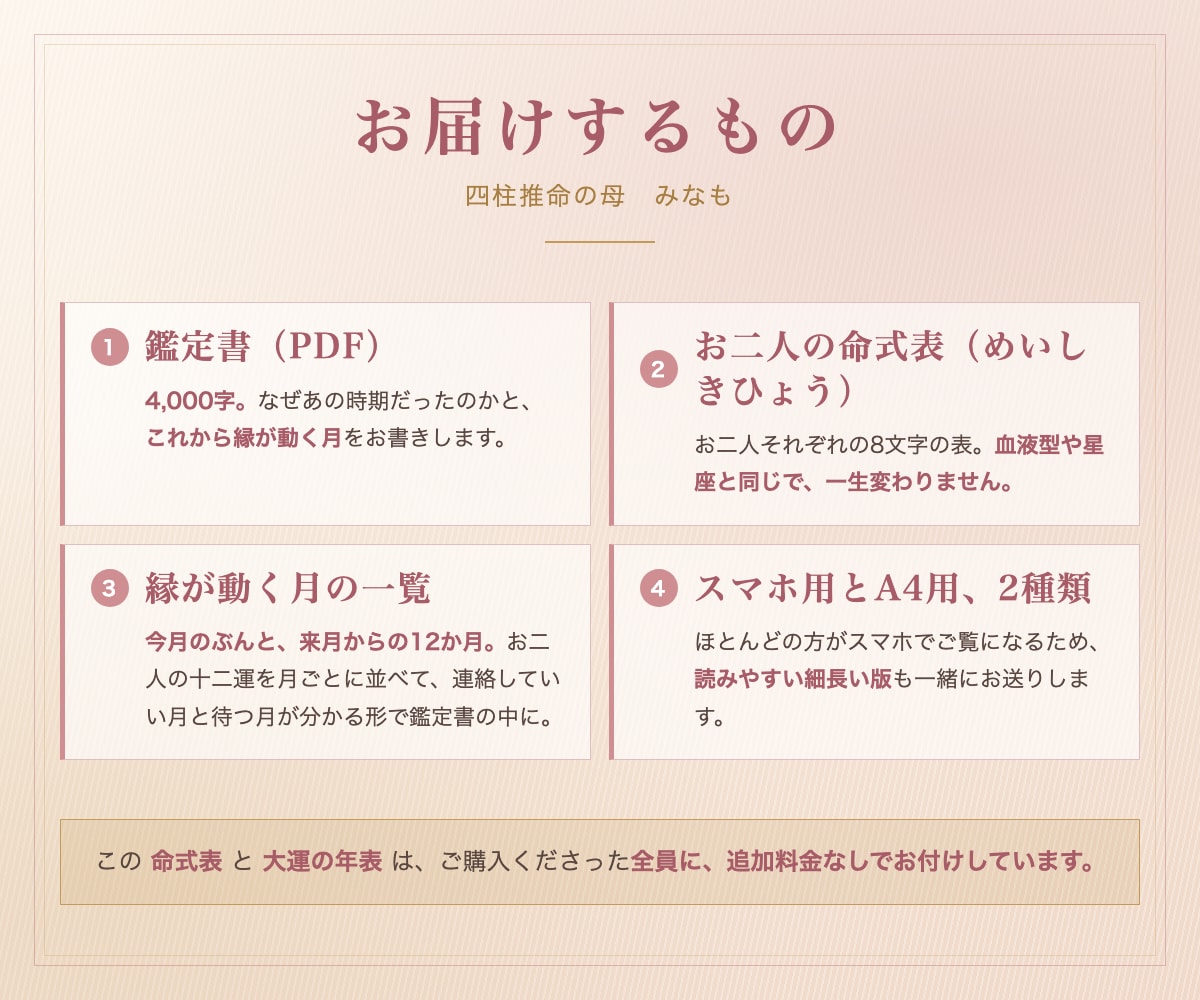 復縁｜四柱推命｜別れた理由と動く時期を占います 縁が切れたのか、時期だったのか イメージ2
