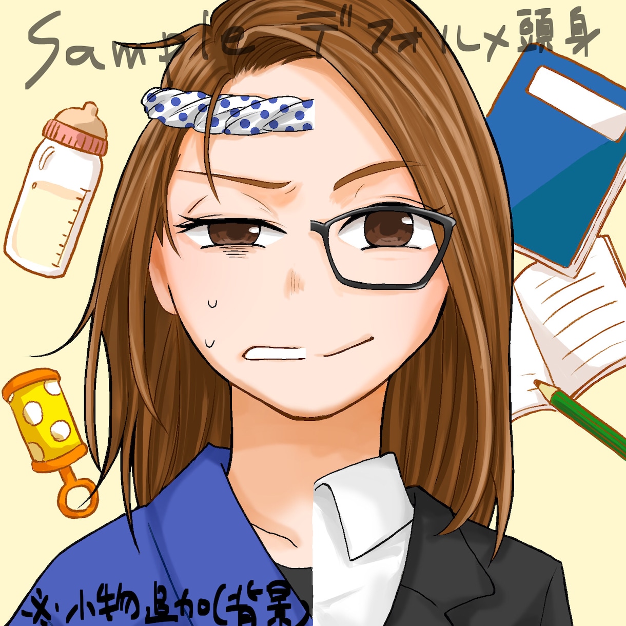 きれいめ女性に！似顔絵お描きします 遠目でもわかりやすいはっきりした明るいタッチ！SNSアイコン イメージ6