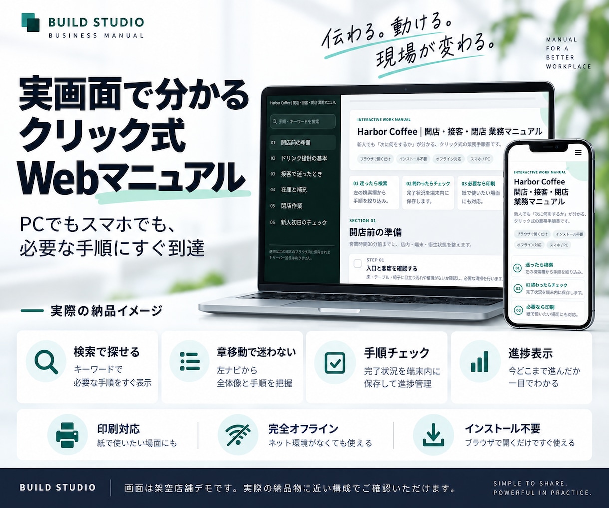 社内資料をクリック式Webマニュアルにします PDFを配るだけから、迷わず動ける手順書へ イメージ2