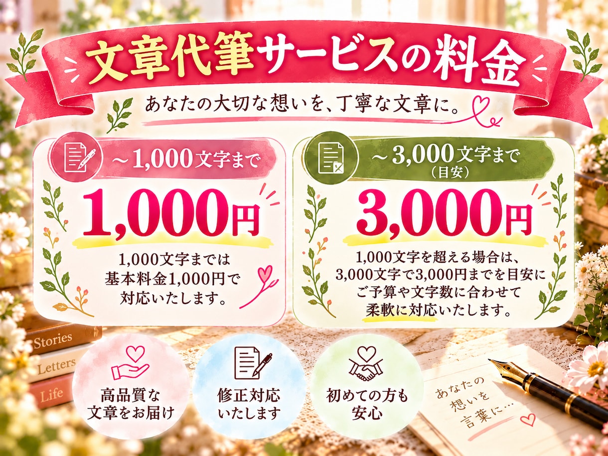 プロ小説家が心温まる手紙・体験談・記事を代筆します 大切な人や読者へ感動を届けるために、真心を込めて執筆します イメージ10
