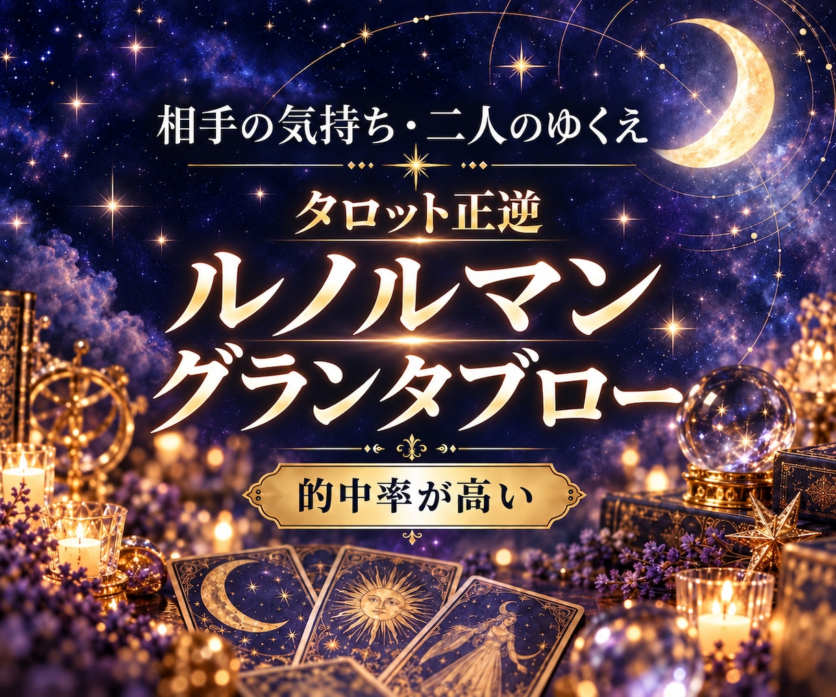 オリジナル数秘×ルノルマン 相手の本音・未来みます 的中率が高いグランタブロー恋愛/人間関係みます イメージ1