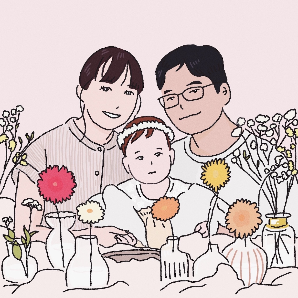 シンプルかわいい似顔絵を描きます お写真を元にイラストを作成。ブログやSNSのアイコンに！ イメージ2