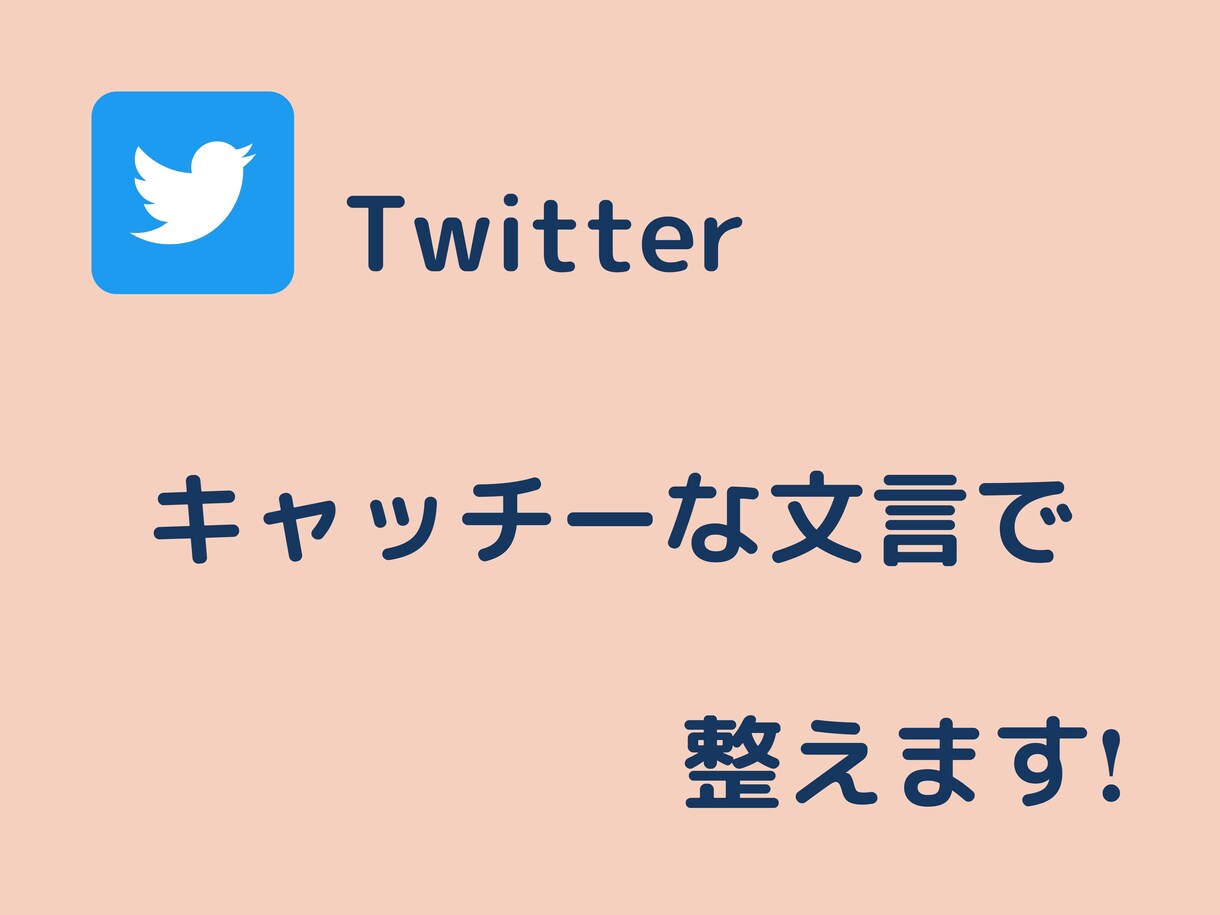 Twitterを整えます プロフィールアイコンとプロフィール文章を作成 イメージ1