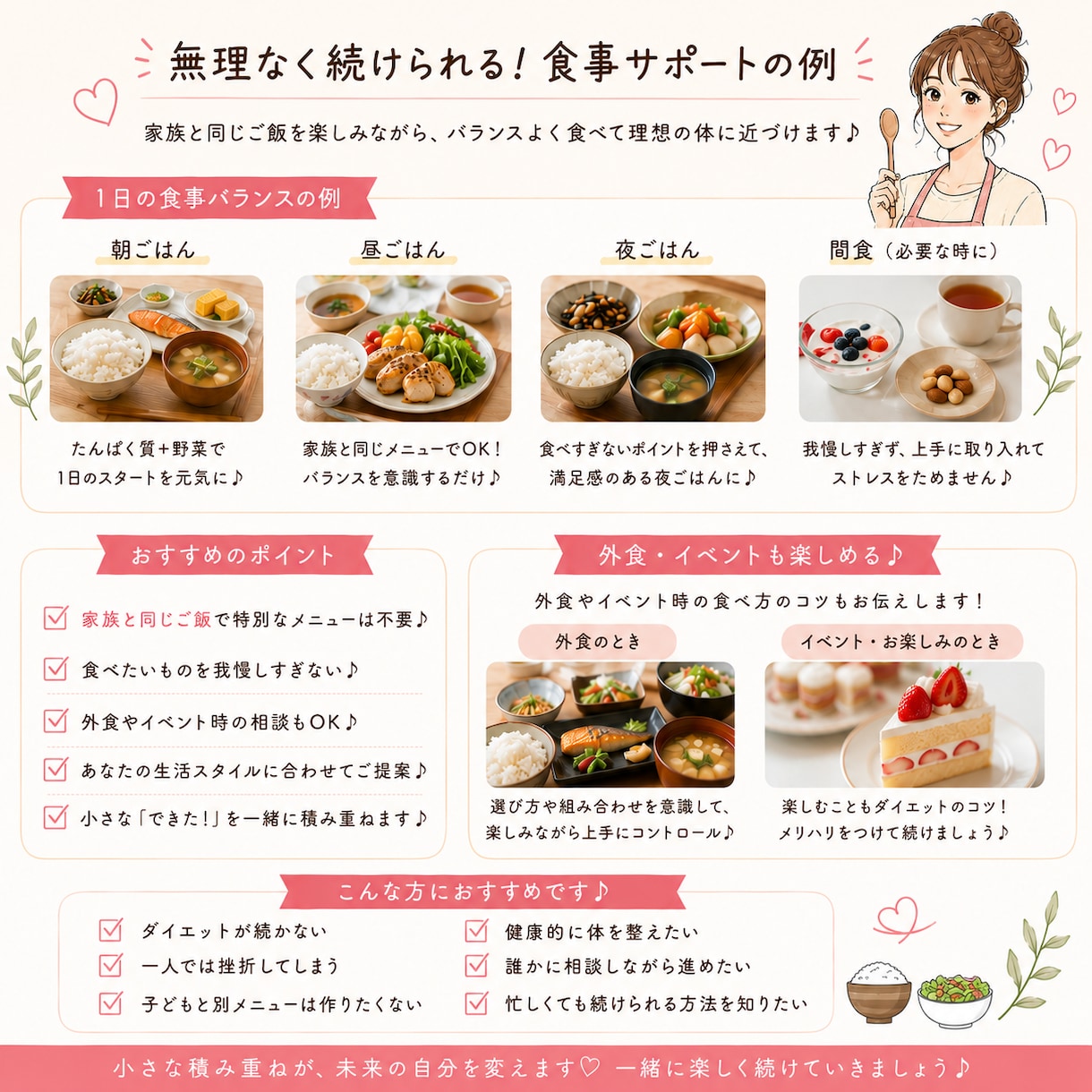 忙しいママの1か月ダイエット伴走します 限定3名！｜一人では続かない体づくりをサポート イメージ2