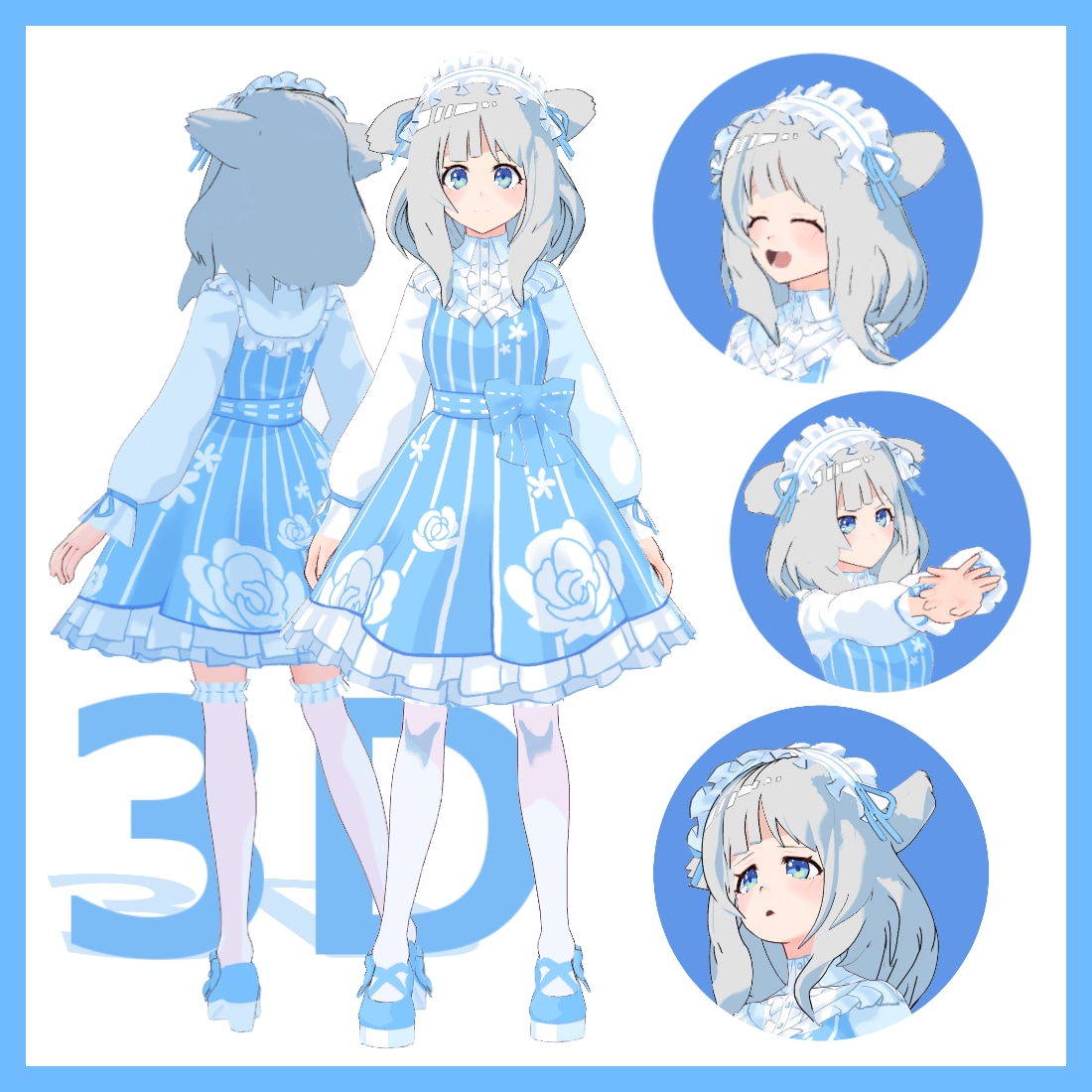 VRoid+αで3Dキャラクターをお作りします オリジナルキャラクターを低価格で3D(VRM)化いたします イメージ2