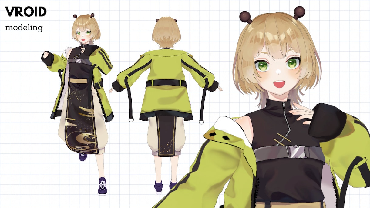 VRoidでオリジナル3Dモデルを作ります Vtuber、VRC等で使える３Dモデルです！商用利用可！ イメージ5