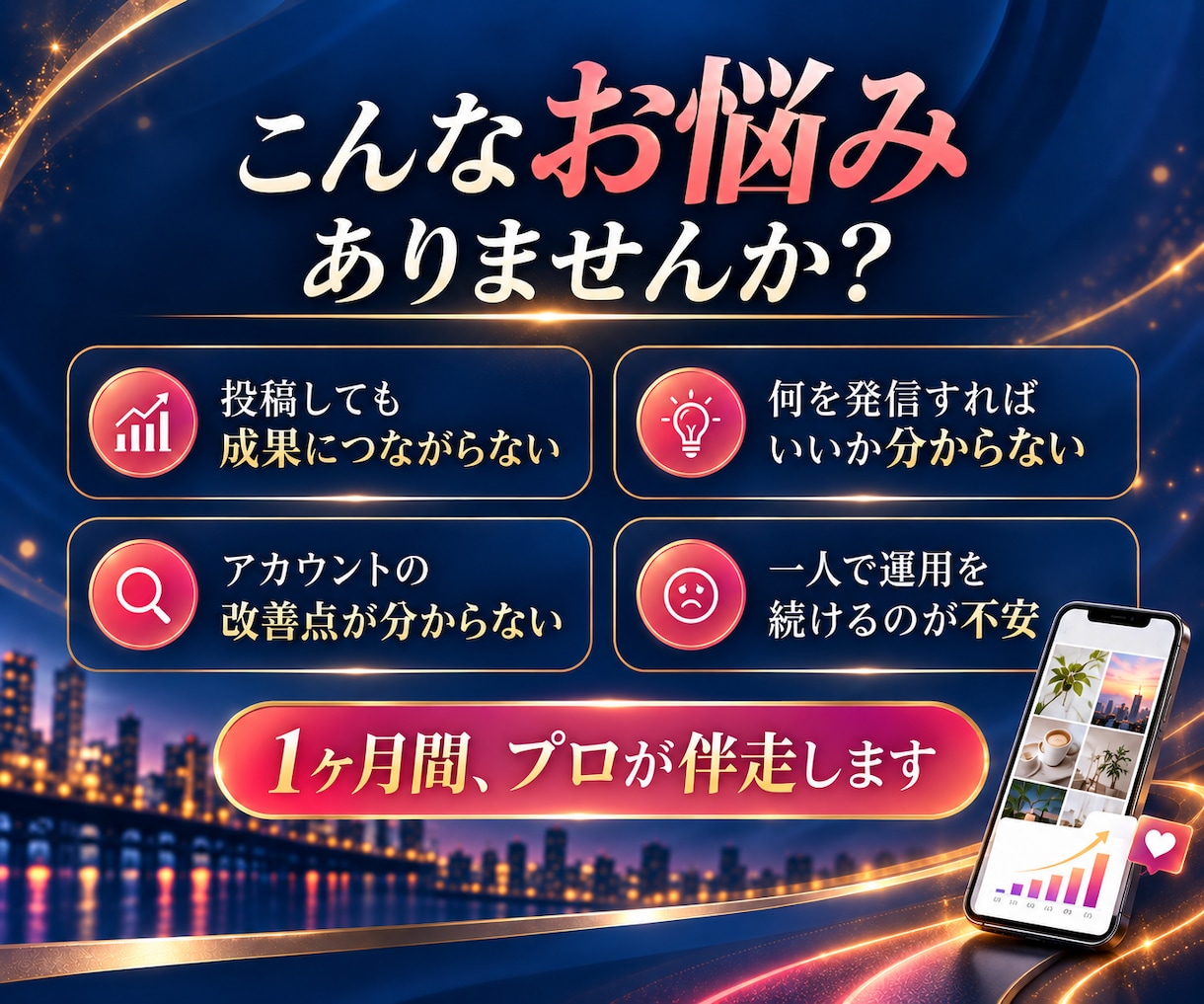 1ヶ月伴走型でインスタ運用をコンサルします 目標達成に向けた運用方針を個別にご提案します！ イメージ2