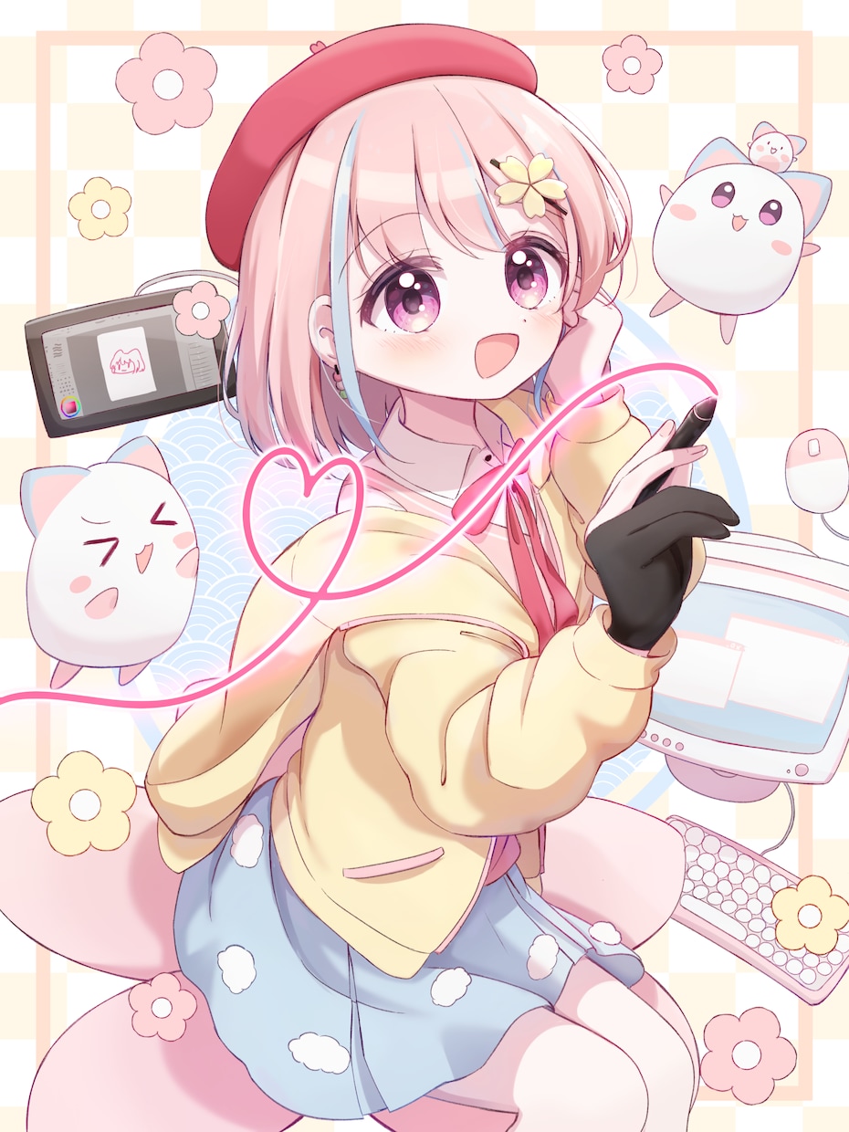 きゅるきゅるな可愛いイラストを描きます きらきらふわふわした絵柄で理想の絵を制作いたします! イメージ9