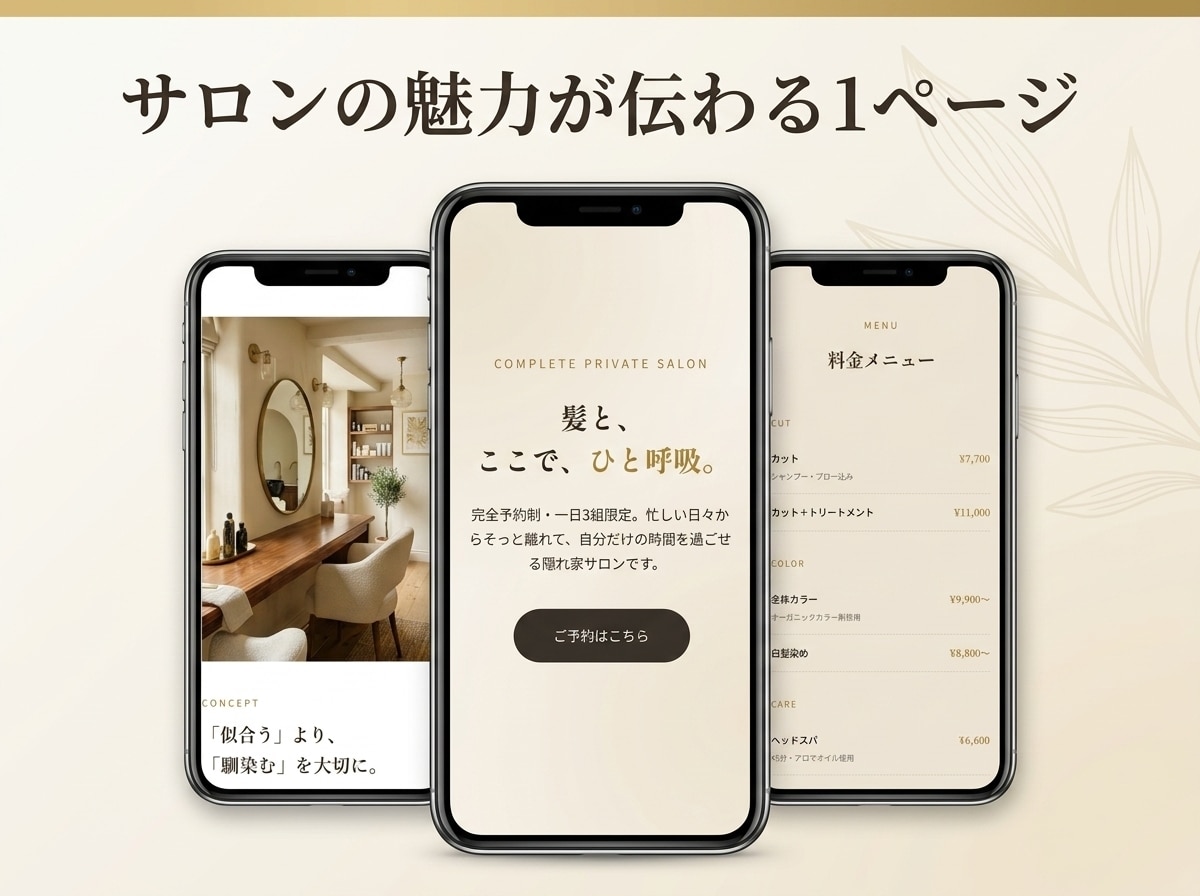 個人店舗・個人事業主向けLPを制作します スマホでも見やすいおしゃれな1ページサイトを制作 イメージ2